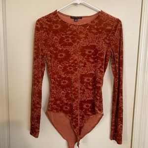 Terracotta Velvet Top